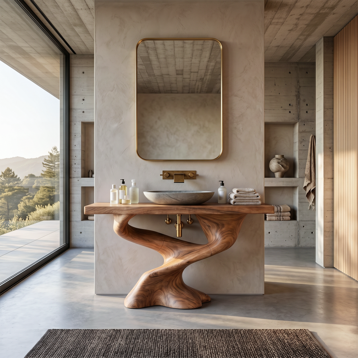 Handcrafted Solid Vanity For Unique Bathroom Design